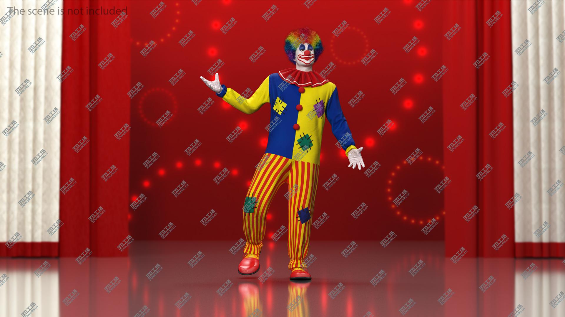 images/goods_img/202104093/Adult Clown Suit Standing Pose Fur 3D model/4.jpg